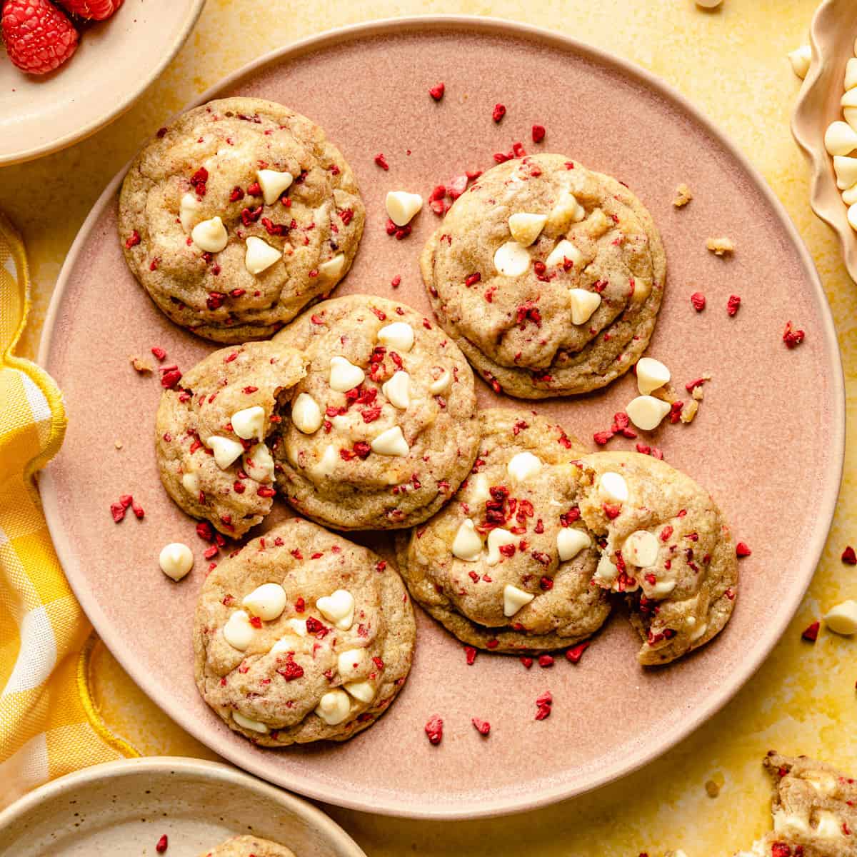 white chocolate raspberry cookies